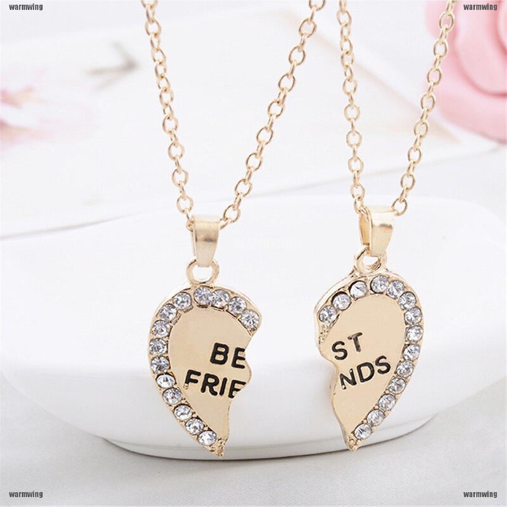 Vòng cổ MặT HìNh TráI Tim KhắC Chữ Best Friend ThờI Trang Cho