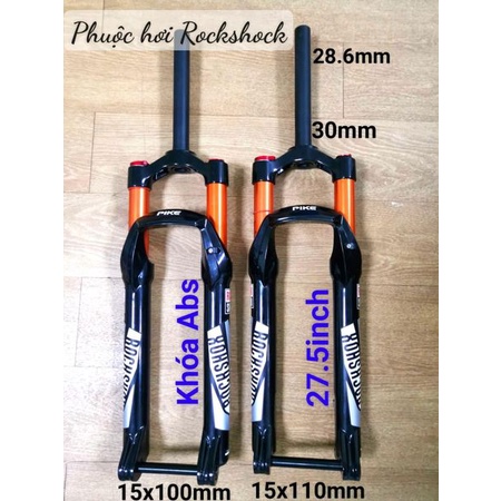 Phuộc Hơi RockShox Ống Thẳng  27.5inch 29inch Dùng Ty Ống 15mm Cho Xe Đạp Leo Núi