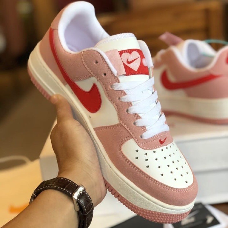 [ Free Ship ] Giày AF1 valentine Hồng 2021 [ air force 1 ] [ Giày thể thao ]