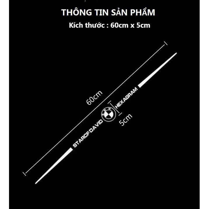 Decal trang trí xe hơi, xe máy phản quang - Miếng dán phản quang nhiều màu - decal ô tô theo hãng xe - miếng dán ô tô