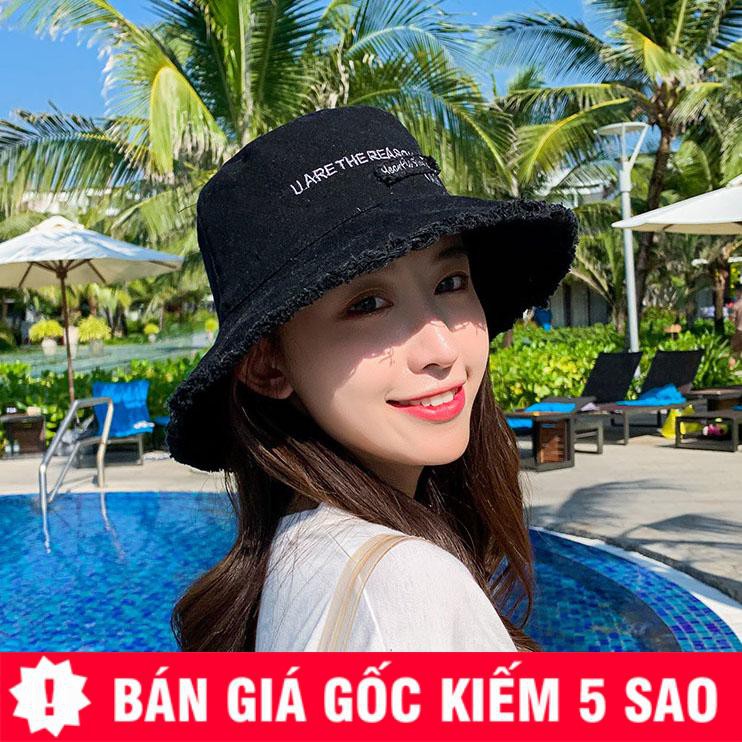 Nón Vành Chống Nắng Viền Tua Rua Phối Chữ P2063