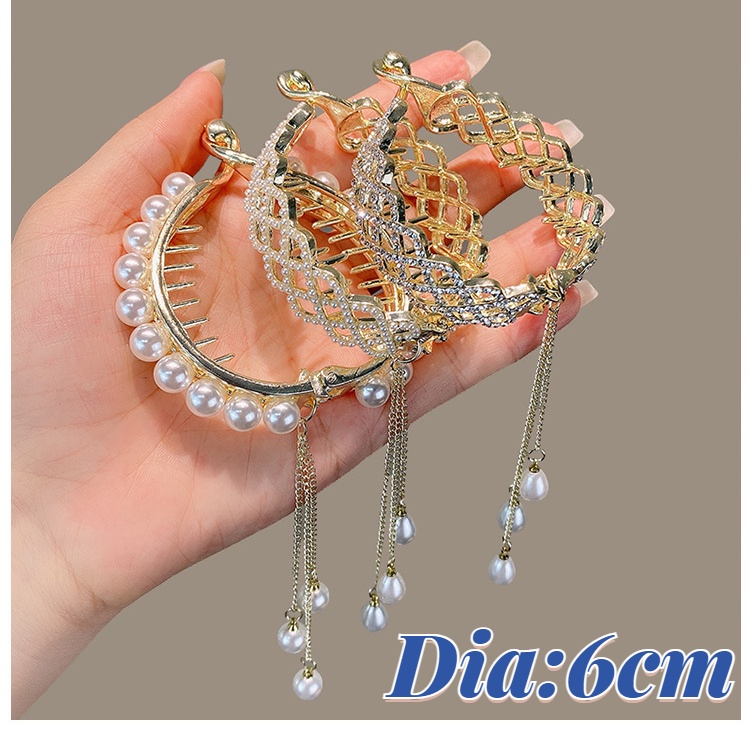 Kẹp Tóc Đính Đá Phối Tua Rua Thời Trang Cho Nữ