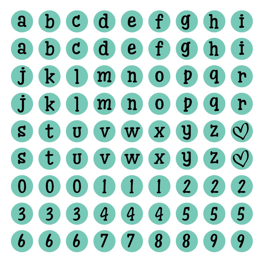 hình dán chữ và số sunny dùng trang trí sổ tay và nhật ký