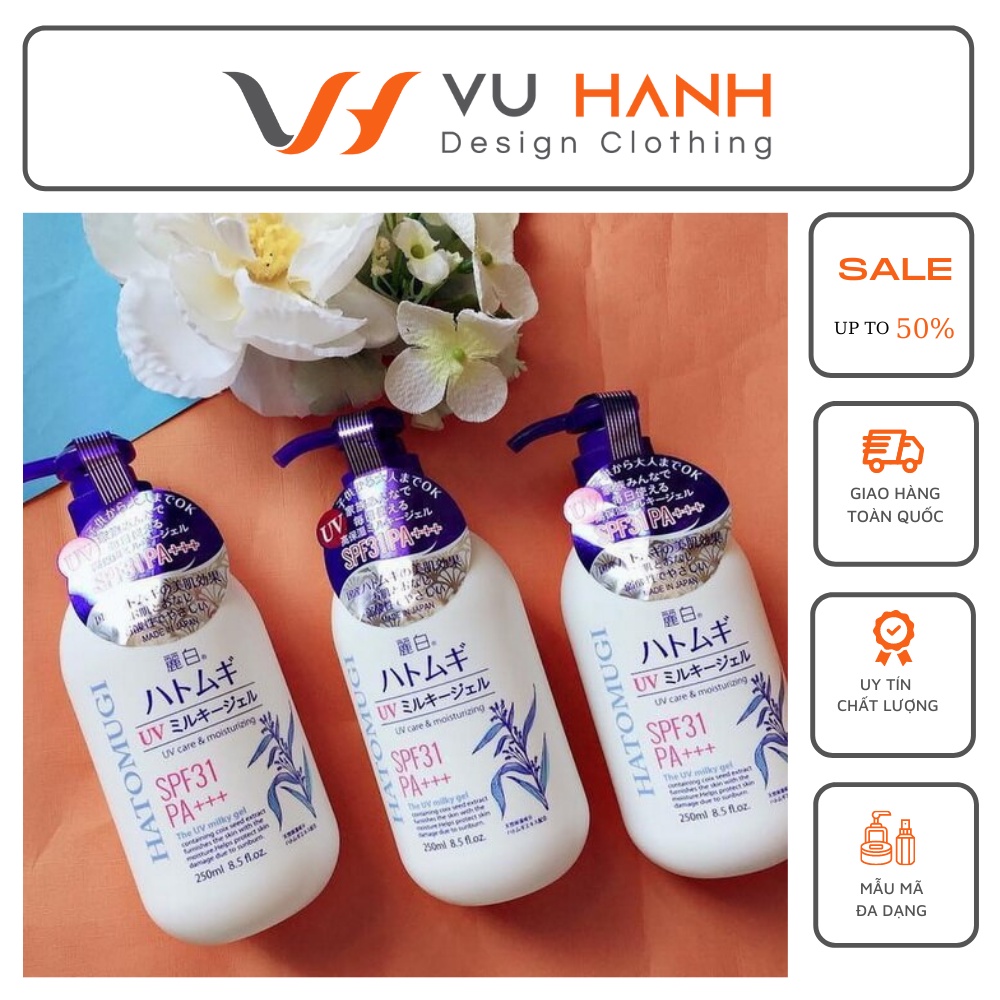 Sữa dưỡng thể chống nắng ý dĩ Hatomugi SPF31/PA+++ | Shop Vũ Hạnh