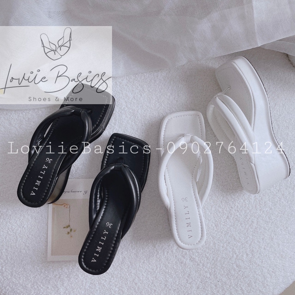 DÉP NỮ LOVIIE BASICS - DÉP BÁNH MÌ THỜI TRANG QUAI KẸP NGANG ĐẾ BẰNG 7 PHÂN D220455