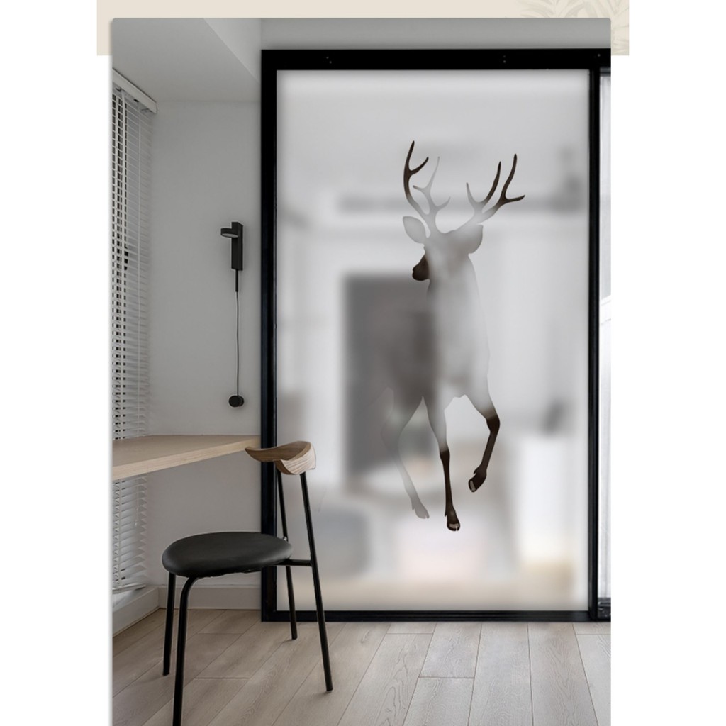 Hình thú 3D ẩn hiện trên mặt kính - Giấy dán kính mờ cửa sổ và phòng tắm chống nhìn trộm tránh ánh sáng mạnh