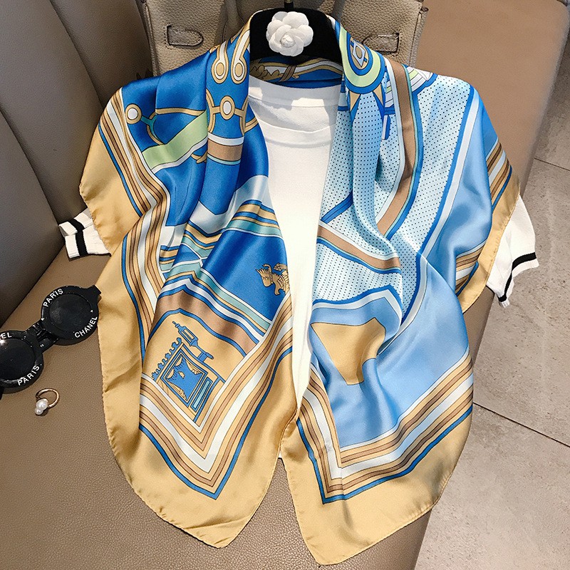 Khăn lụa vuông thời trang cao cấp bản 90x90cm