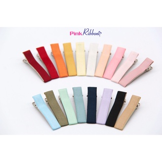 SET 2 CÁI - Kẹp cá sấu bọc ruy băng lụa mờ, xương kẹp, nguyên phụ liệu thủ công, phụ kiện tóc