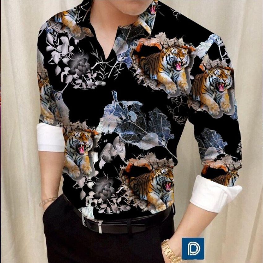 Áo Sơ Mi Nam XuMon Chất Lụa Quảng Châu Dài Tay Cổ Bẻ Họa Tiết 3D Hổ Thời Trang Hàng Xưởng Tận Gốc Mẫu Cá Tính DRAU 01 | BigBuy360 - bigbuy360.vn