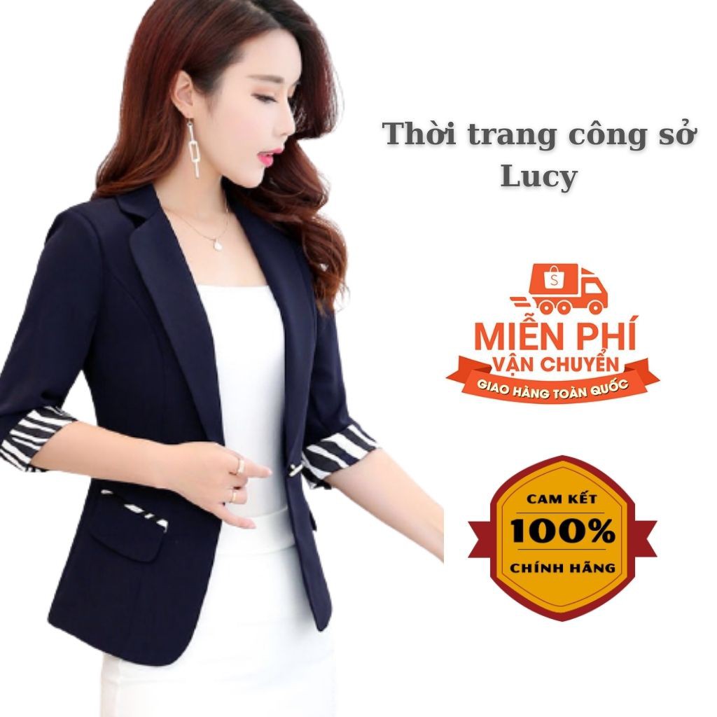 Áo vest nữ hai lớp. Áo vest công sở tay lỡ dáng ngắn chất vải mềm mại có túi thật hai bên
