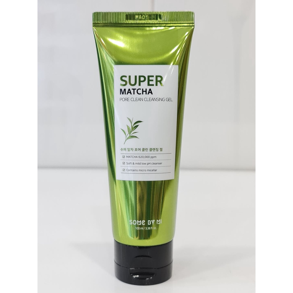 Sữa Rửa Mặt Dạng Gel Kiềm Dầu Se Khít Lỗ Chân Lông Some By Mi Super Matcha Pore Clean Cleansing Gel 100ml Hàn Quốc