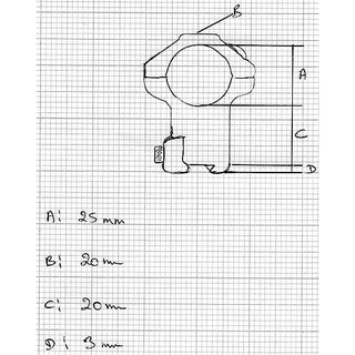 Chân kính 4 ốc cao và thấp rãnh 11mm & 21mm