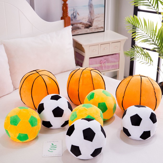 Gối Nhồi Bông Hình Quả Bóng Rổ / Bóng Đá Sáng Tạo Giáo Dục Sớm Cho Bé Trai Và Gái