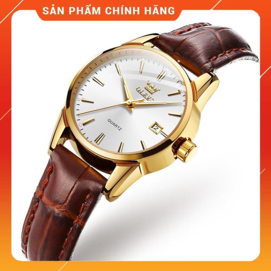 Đồng hồ nữ thương hiệu olevs,chống vô nước,chống xước,dạ quang ban đêm,dây da cao cấp thời trang