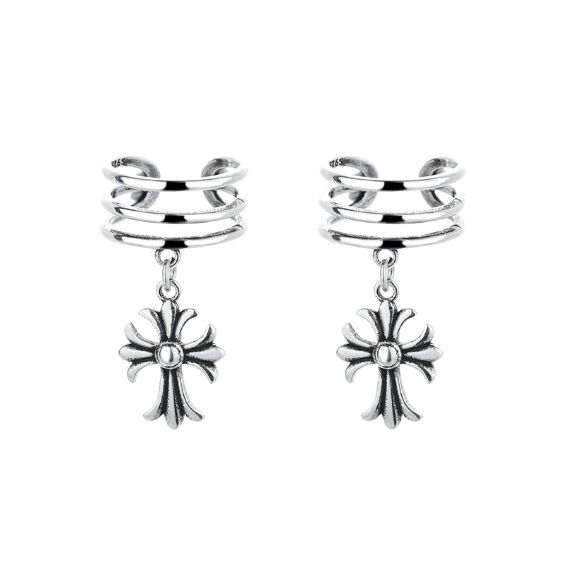 Khuyên kẹp vành tai nhiều lớp không xỏ lỗ phong cách retro cho nam và nữ