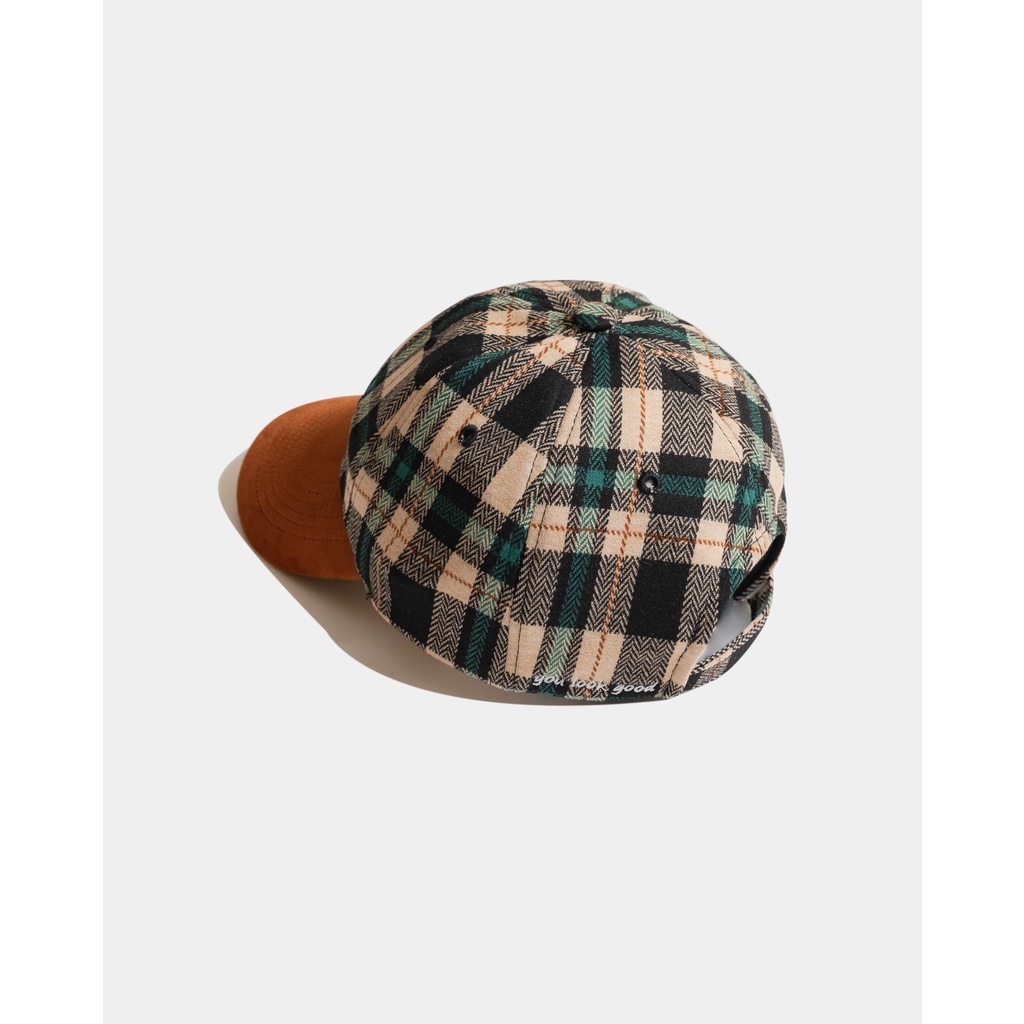 Mũ lưỡi trai Nam form mềm SSStutter vải caro cổ điển chữ thêu SSSTUTTER LUXURIOUS HAT