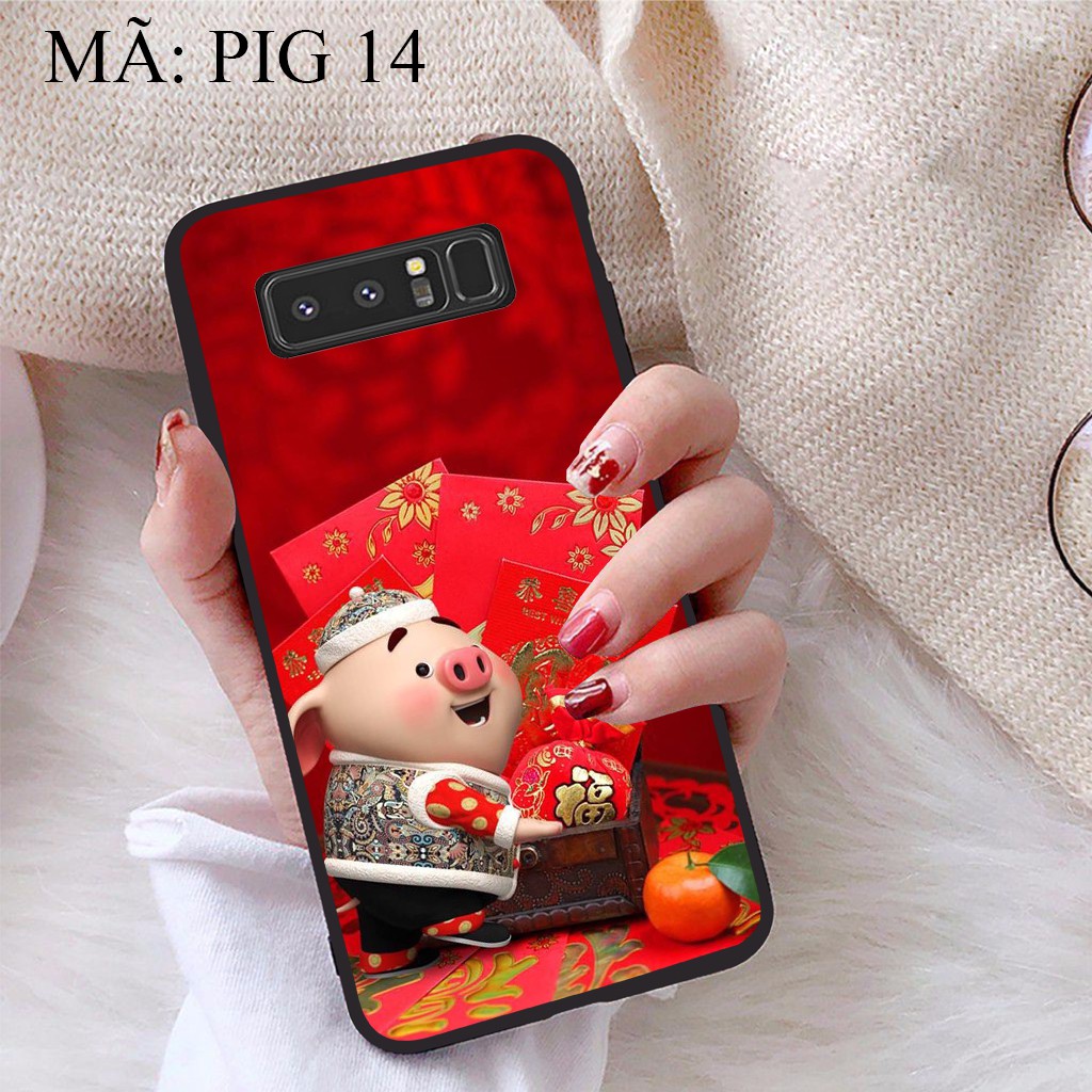 Ốp lưng Samsung Note 8 viền dẻo TPU BST Pig Cute