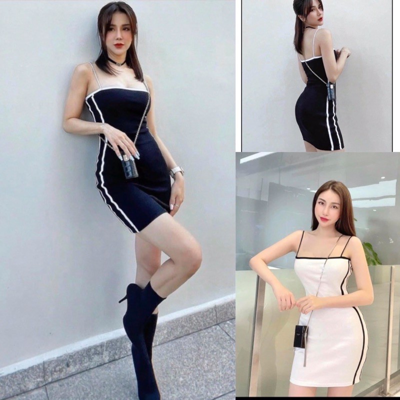 Đầm body 🧚mẫu mới 🧚 đầm sọc thể thao dây bún