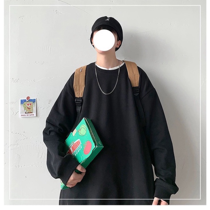 FREESHIP Áo sweater, áo nỉ trơn 5 màu forrm rộng unisex phong cách Ulzzang | BigBuy360 - bigbuy360.vn