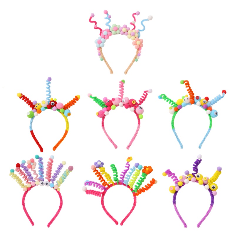 Flgo Băng Đô Xoắn Họa Tiết Hoạt Hình Vui Nhộn Nhiều Màu Sắc