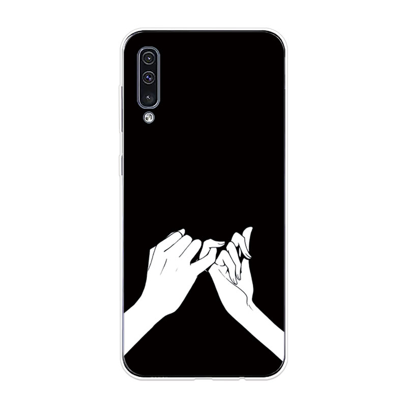 Ốp Lưng Samsung Galaxy A10 A20 A30 A40 A50 A70 A80 TPU mềm Case Cá tính đen tuyền Two