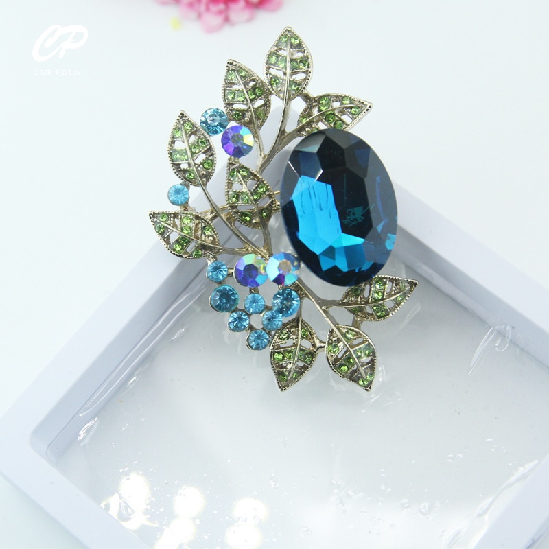 Trâm Cài Áo Hình Lá Ô Liu Phong Cách Vintage Thanh Lịch Sáng Tạo