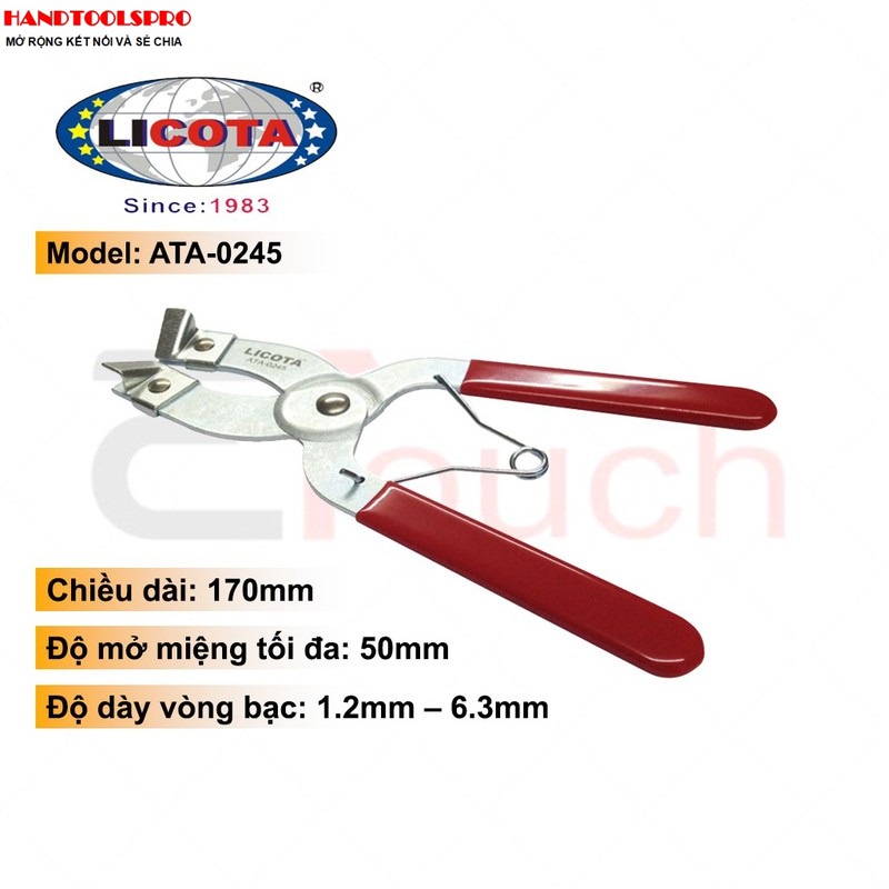 Kìm Vô Bạc Piston Cao Cấp Licota 1.2-- 6.3mm (Nhỏ) ATA-0245