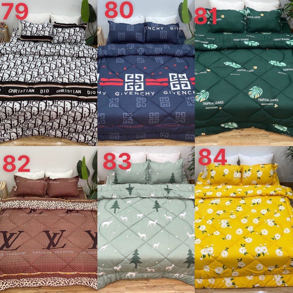 Bộ Ga Gối 1 Ga 2 Vỏ Gối Nằm Cotton Poly 1m6x2m GỒM 50 MẪU