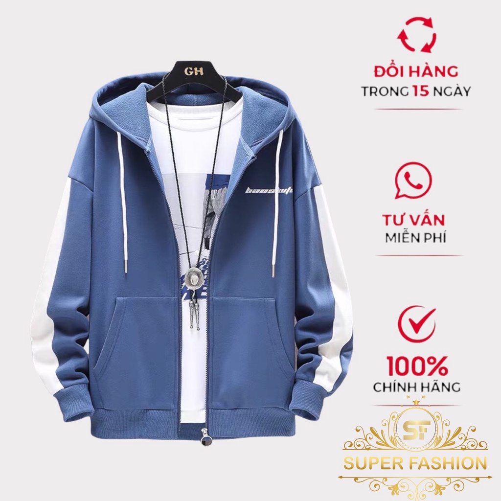 Áo Khoác Hoodie Nam Nữ Tay Phối 2 Màu Phong Cách Siêu Hot Trend Thời Trang Super Fashion