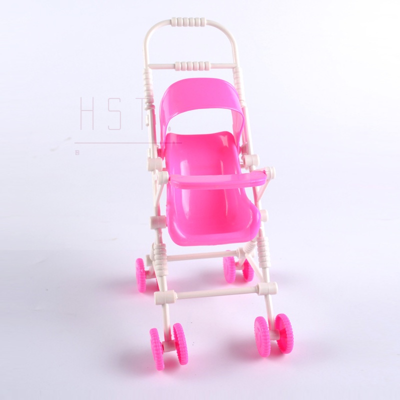 Xe đẩy em bé bằng nhựa cho búp bê