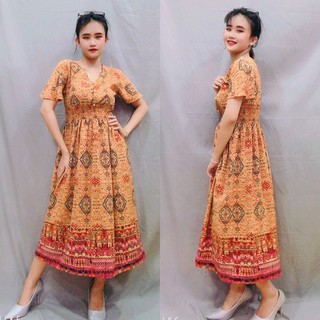 Đầm lụa hawaii hoạ tiết hot trend