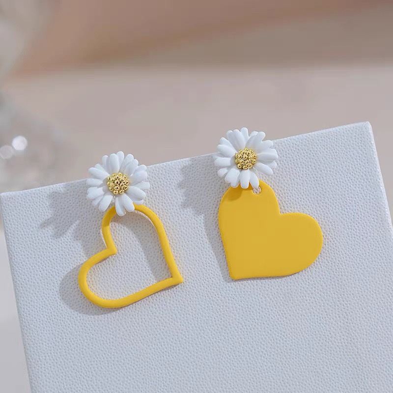 Bông Tai Hình Hoa/ Trái Tim Phong Cách Hàn Quốc Thời Trang Xinh Xắn Cho Nữ 2022