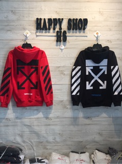 Áo hoodie White off