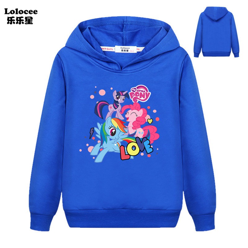 MY LITTLE PONY Áo Hoodie Hình Ngựa Một Sừng Dễ Thương Cho Bé Gái