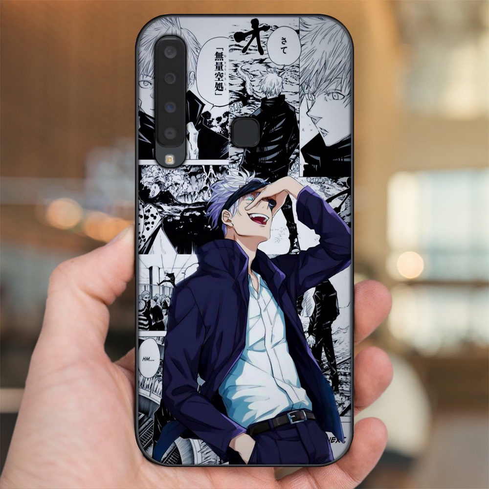Ốp lưng Samsung A9 2018 viền đen in hình Satoru Jujutsu Kaisen