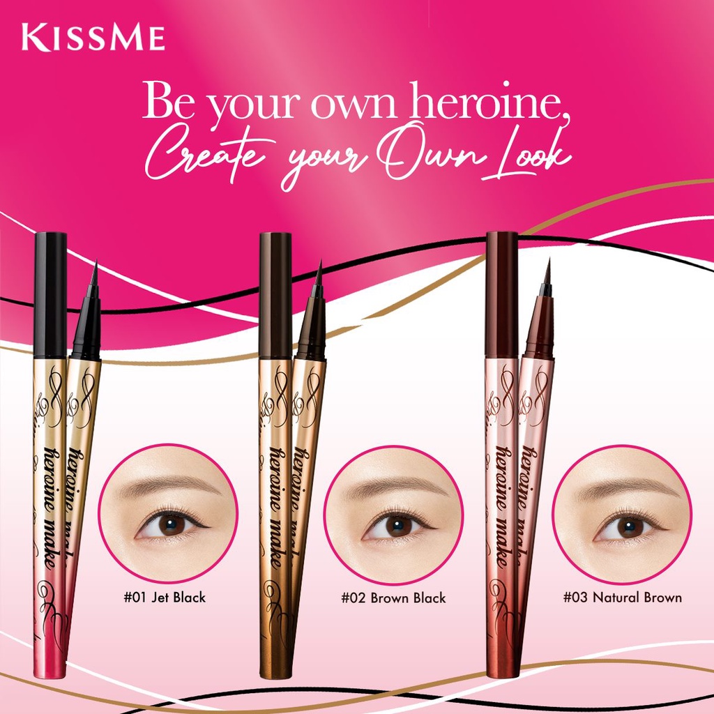Chì kẻ mắt nước Kiss Me Heroine Make Prime Liquid Eyeliner Rich Keep siêu bền màu 6g