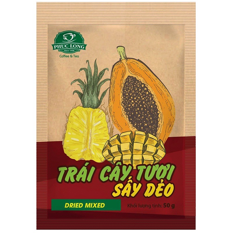 Trái Cây Thập Cẩm Sấy Dẻo Phúc Long 50g ( 4 vị )