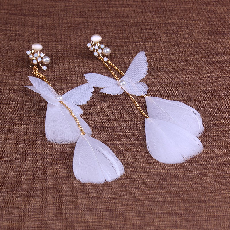 Combo Phụ Kiện Tóc Kèm Hoa Tai Lông Vũ MS: PKT02 - Hưng Long PC