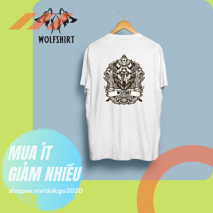 Kull Ngầu Với Áo Thun Hai Màu Đen Trắng Unisex Fom Rộng WOFTSHIRT  In Hình Cá Tính 100% Cotton Full Size Chữ WOFLSHIRT