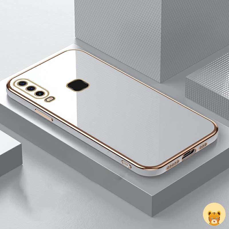Ốp Điện Thoại Mạ Điện 7 Màu Sang Trọng Đơn Giản Dành Cho Vivo Y11 Y15 Y12 Y17 U10