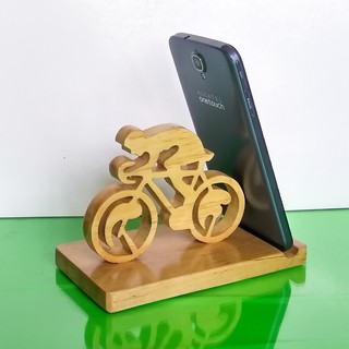 Giá đỡ điện thoại bằng gỗ Đua xe đạp GDG031