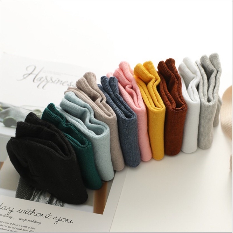 Set 10 đôi tất cổ ngắn nữ phong cách Hàn Quốc, vớ nữ chất liệu cotton thoáng mát
