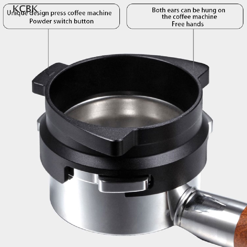KC 54mm Coffee Receiving Dosing Ring Rotatable Aluminum Alloy Loop for Breville 8 BK