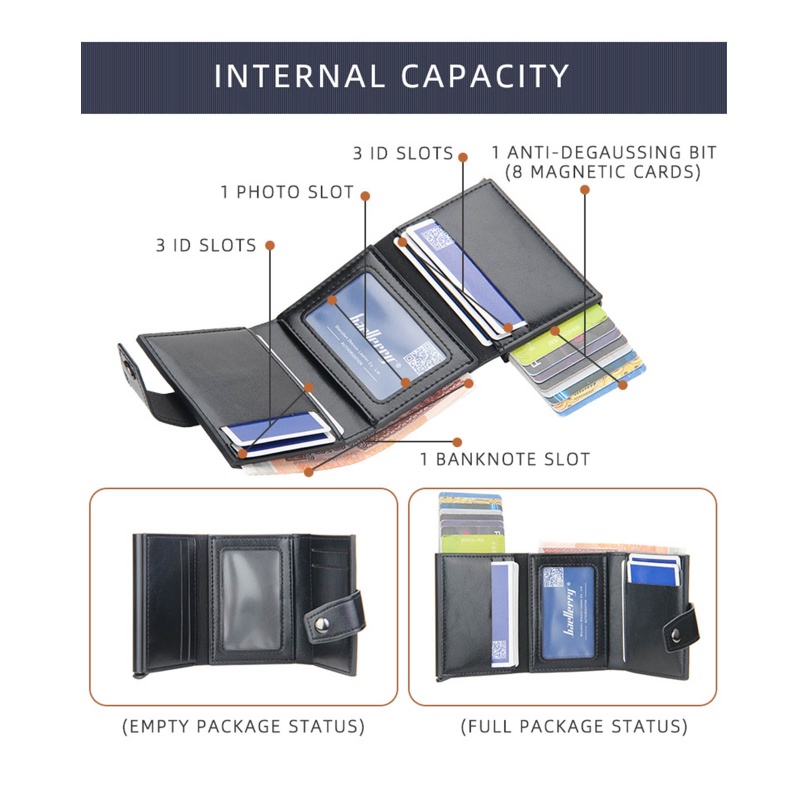 Youyo Ví Đựng Thẻ Danh Thiếp Danh Thiếp Danh Thiếp Chống RFID Cho Nam Doanh Nhân Purs