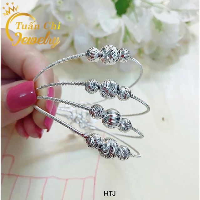 KHUYẾN MÃI Lắc Tay Bạc Nữ, Vòng Tay Nữ Kết Hợp Bi Phay Trẻ Trung, Cá Tính