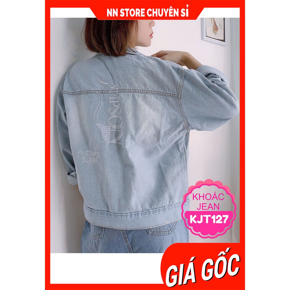 ÁO KHOÁC JEAN THÊU HỌA TIẾT CHẤT NGẦU KJT127 ⚡FREESHIP⚡100% ẢNH THẬT⚡ NN CHUYÊN SỈ - NN STORE