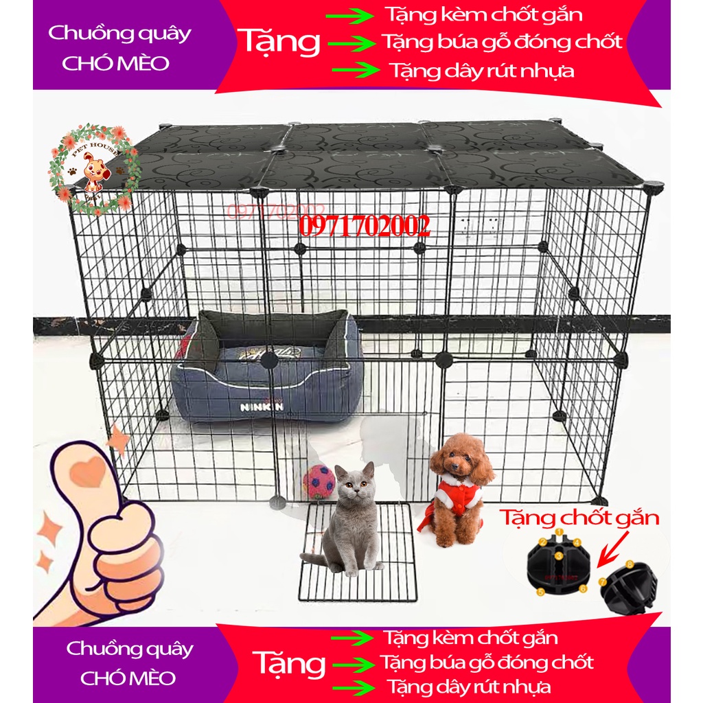 Chuồng quây chó mèo lắp ghép đa năng  giá rẻ