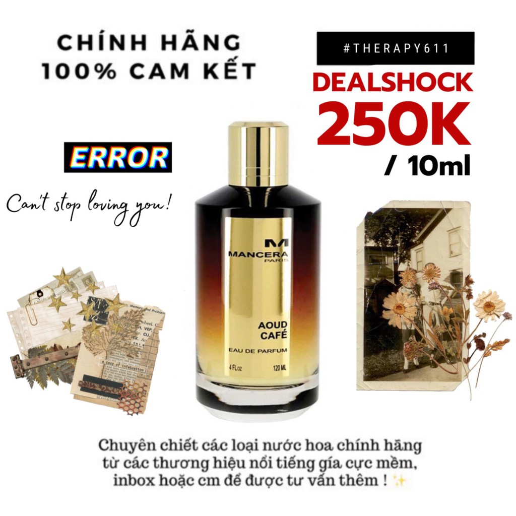 [𝗦𝗔𝗟𝗘]..::✨Nước hoa dùng thử Mancera Aoud Cafe Test 10ml/20ml Spray / Chuẩn authentic✨::..