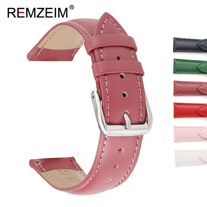 Genuine Leather Watchbands 16/18/20/22mm Watch Steel Pin buckle Band Strap High Quality Wrist Belt Bracelet