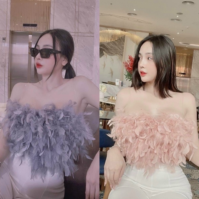 Áo Ống Không Tay Lông Vũ Xịn Sò